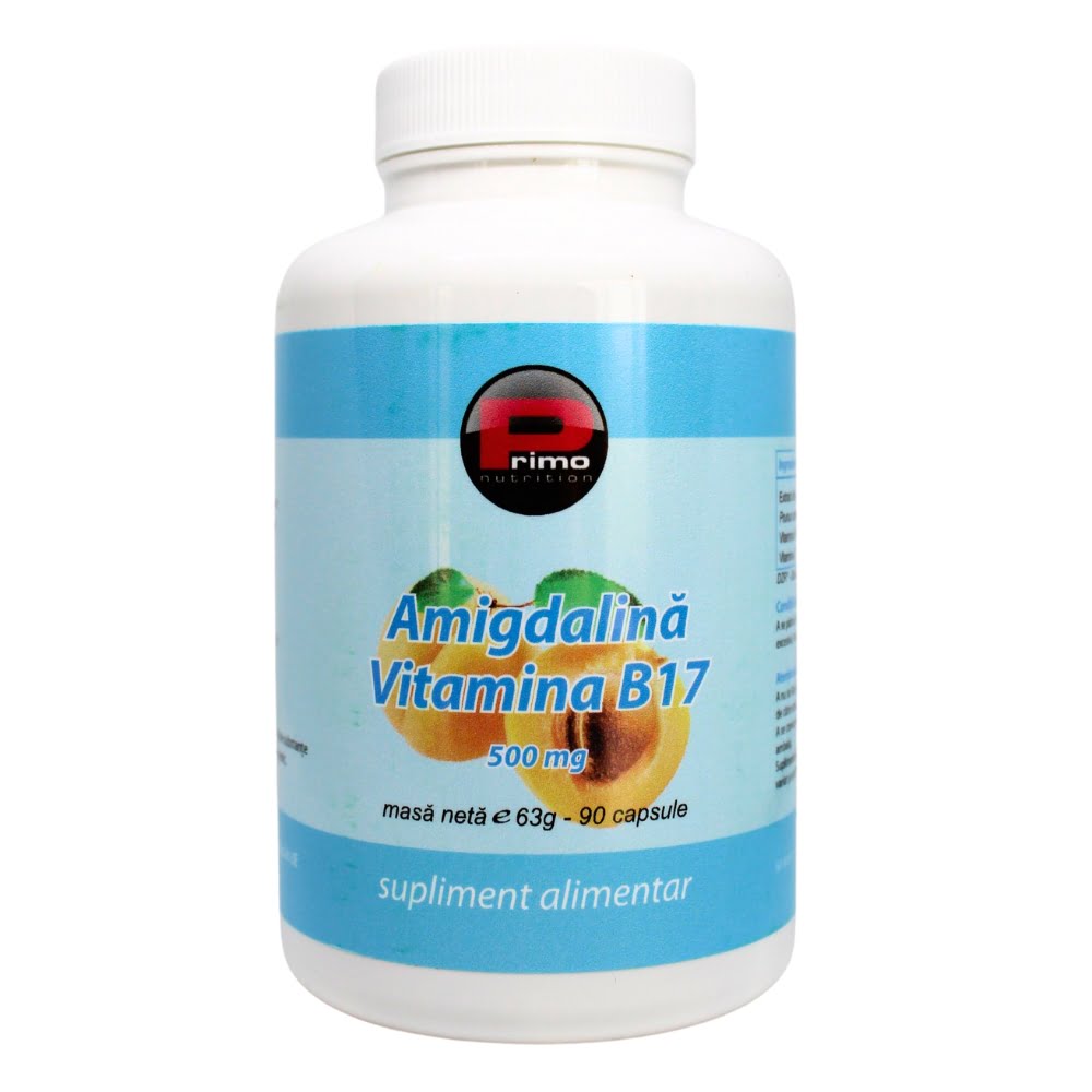 Vitamina B17 (Amigdalina, Laetril), 500 mg, 90 capsule