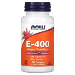 Vitamina E, E-400, 100 gelule, Now Foods