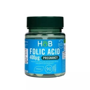 Acid Folic (Vitamina B9), 400 mcg, 90 tablete