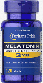 Melatonina, 3 mg, 120 tablete - Puritan's Pride