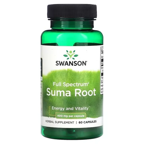 suma root Radacina de Suma 400 mg, 60 capsule, Swanson