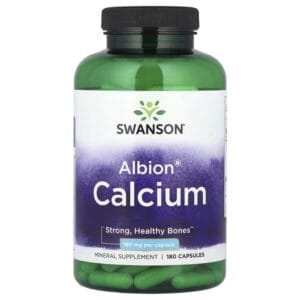 Calciu Albion 180 mg – 180 Capsule – Swanson | Supliment pentru Oase Sănătoase