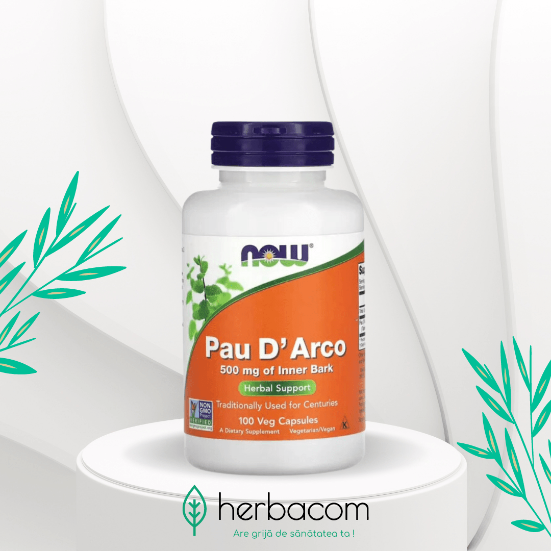 pau d'arco 500 mg 100 capsule now foods