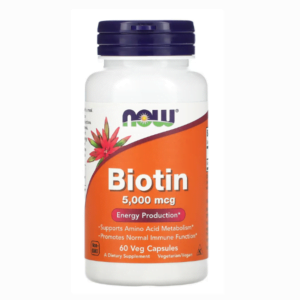 Vitamina B7 – Biotina 5 mg, 60 capsule – Now Foods