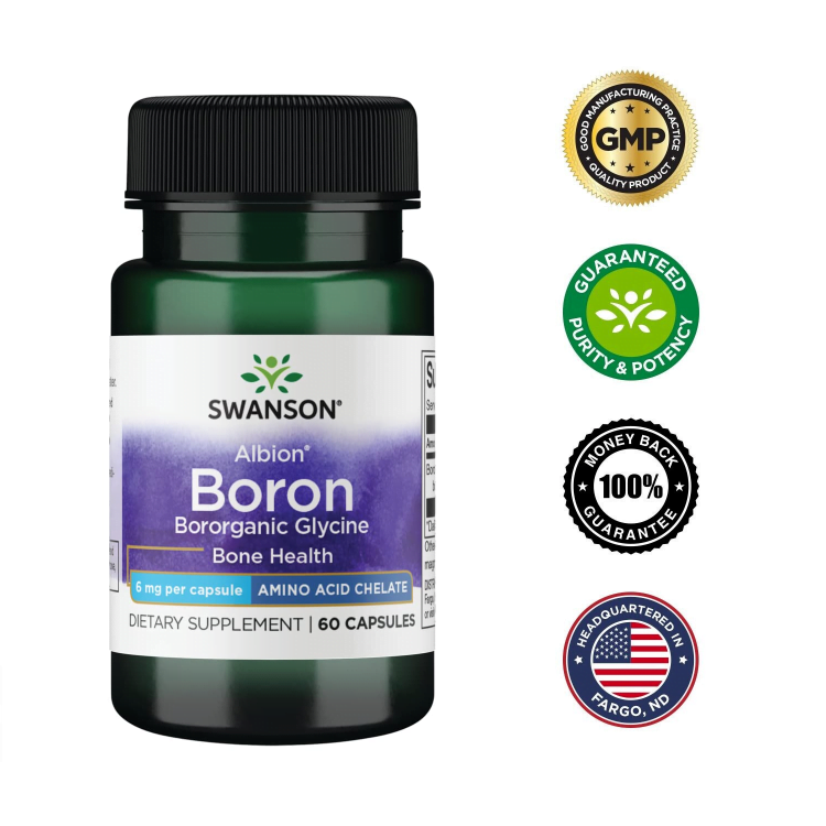 boron glicina bor organic capsule pastile swanson