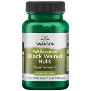 Coji de Nuca Neagra (Nuc Negru American), 500 mg, 60 capsule