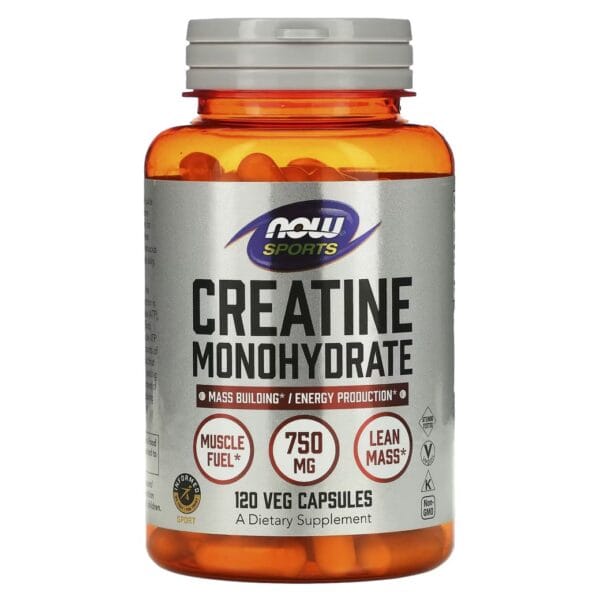 creatina monohidrata 750 mg 120 capsule now foods