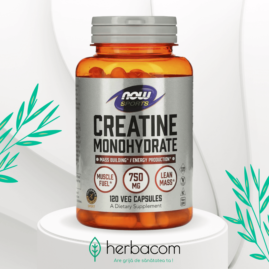 creatina monohidrata 750 mg 120 capsule now foods