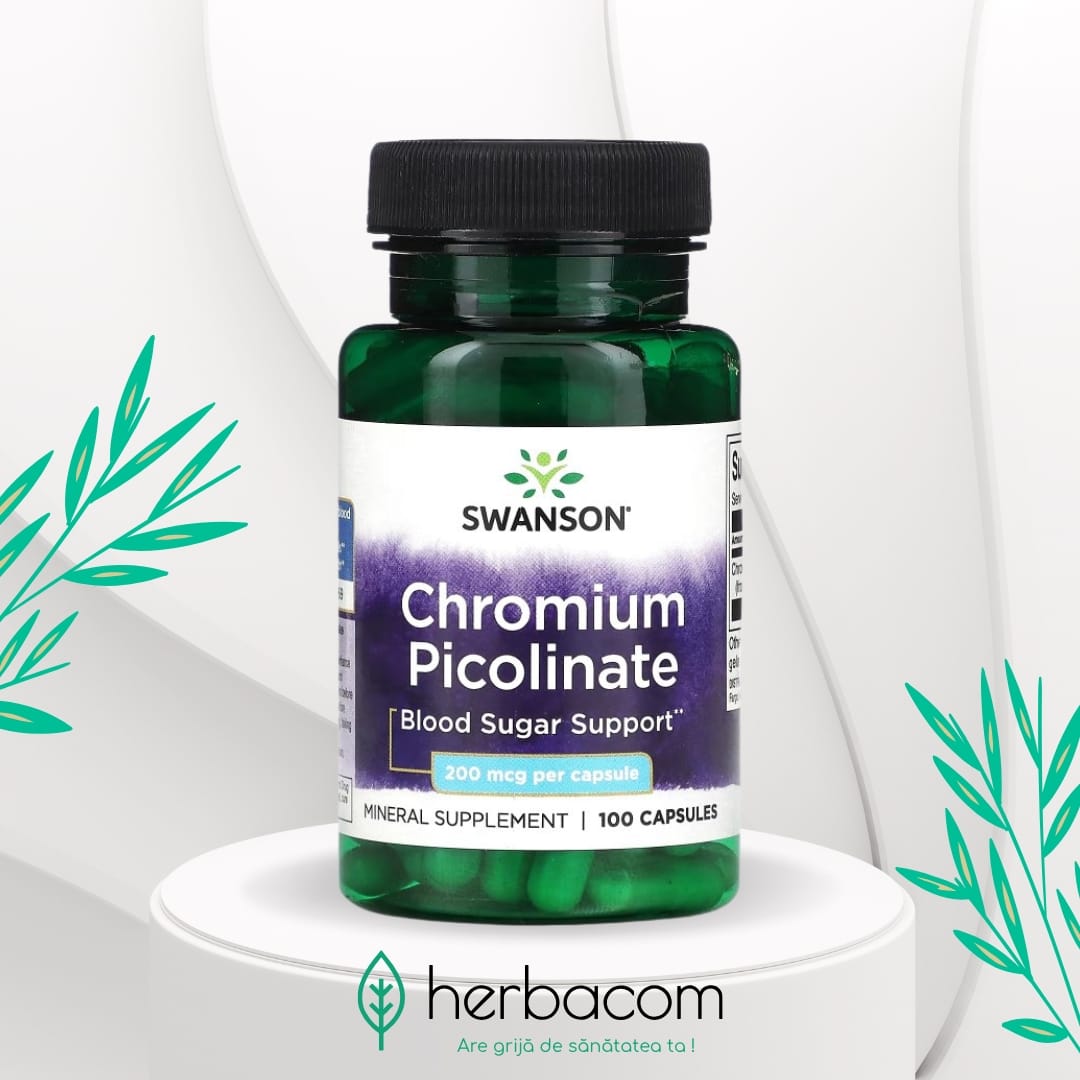 crom picolinat 200 mcg 100 capsule swanson