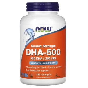 Ulei de Peste DHA (500 mg) + EPA (250 mg), 180 gelule – Now Foods
