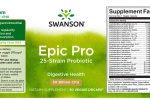 epic pro probiotice si prebiotice swanson 25 tulpini 30 miliare 30 capsule eticheta