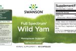 wild yam Ignama Salbatica 400 mg 60 capsule swanson eticheta