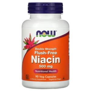 Niacina (Vitamina B3) 500 mg, 90 cps (fara calduri), Now