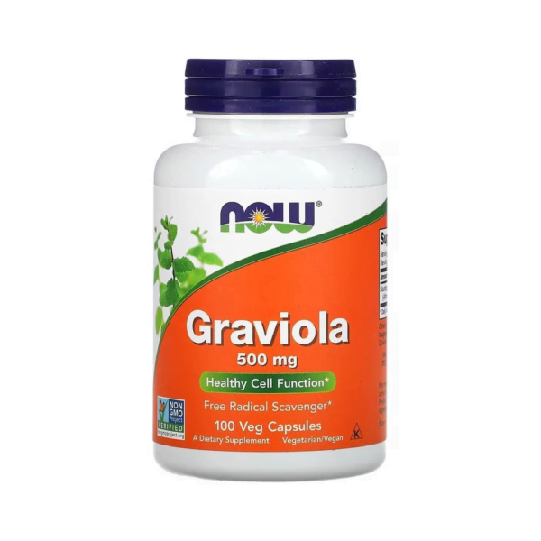 graviola annona muricata soursop frunze 500 mg 100 capsule now foods