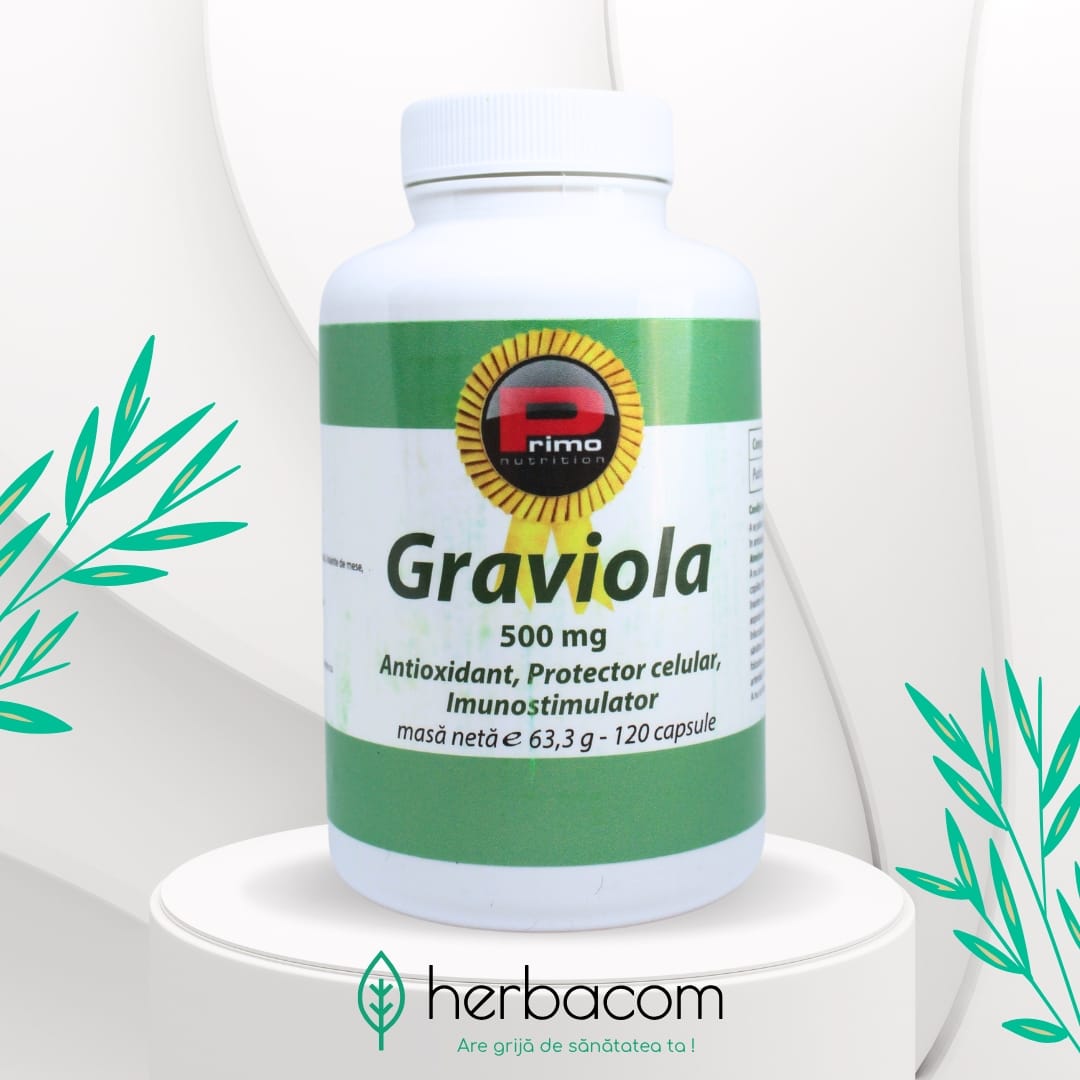 graviola 500 mg Annona Muricata Soursop frunze herbacom