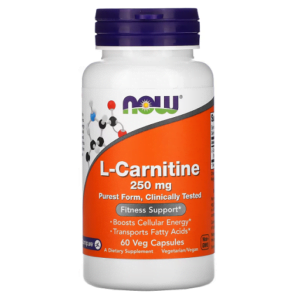 L-Carnitina, 250 mg, 60 capsule – Now