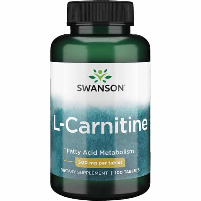 L-Carnitina, 500 mg, 100 tablete – Swanson