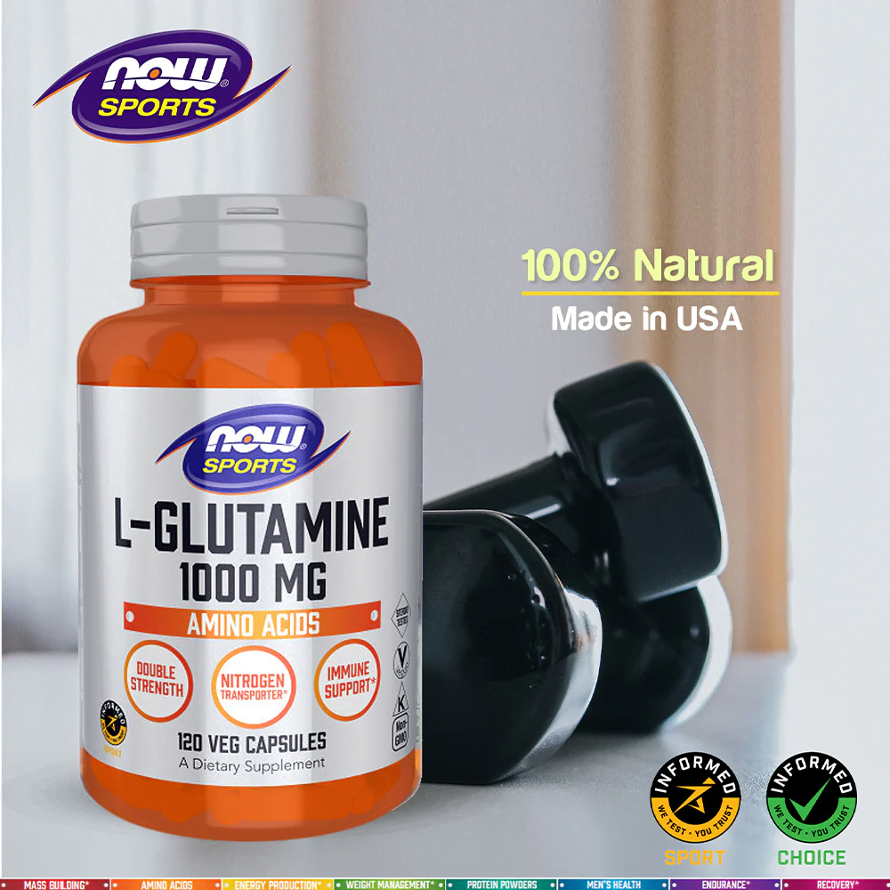 l-glutamina l-glutamine now foods 1000 mg 120 capsule