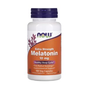 Melatonina, 10 mg, 100 capsule, Now Foods