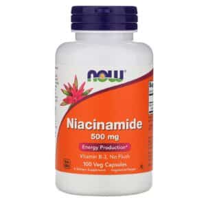 Niacinamida (Nicotinamida, B3), no flush, 500 mg, 100 caps