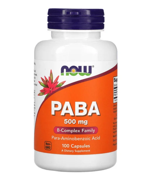 paba 500 mg vitamina 10 now capsule