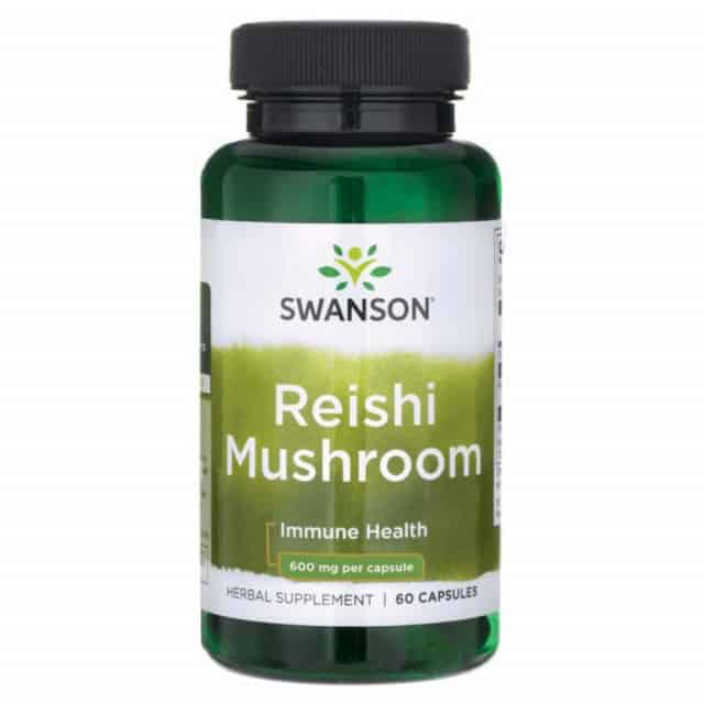 reishi mushroom ciuperca-reishi 600mg 60 capsule swanson