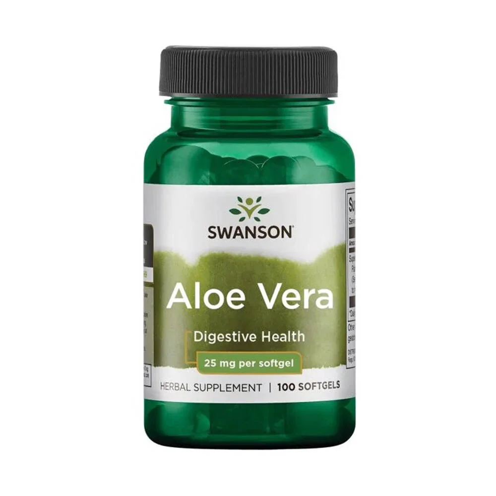 Aloe Vera Extract 200:1 100 Capsule Swanson  5000mg Gel | Herbacom