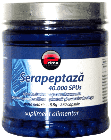 Serapeptaza (Serrapeptase) 40 000 SPUs, 270 c...