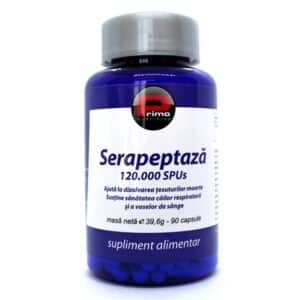 Serapeptaza Forte (Serrapeptase), 120 000 UI, 90 capsule