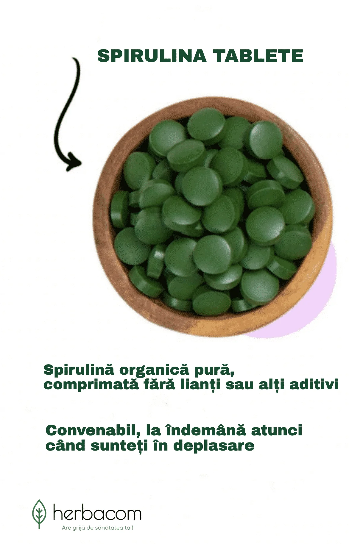 Spirulina certificata organic, 500 mg:tableta, 180 tablete, Swanson bio