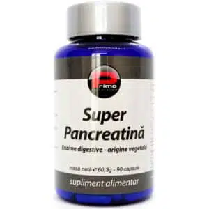 Pancreatina Vegetala, 550 mg, 90 capsule