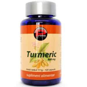 Turmeric cu piperina (Curcuma), 800 mg, 120 capsule – Primo Nutrition