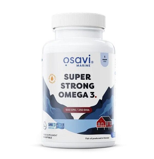 ulei de peste DHA (250 mg) + EPA (500 mg) super strong omega 3 90 capsule osavi