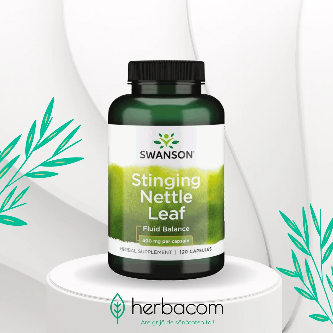 Frunze de urzica (Urtica dioica), 400 mg, 120 capsule 1 urzica frunze swanson capsule pastile