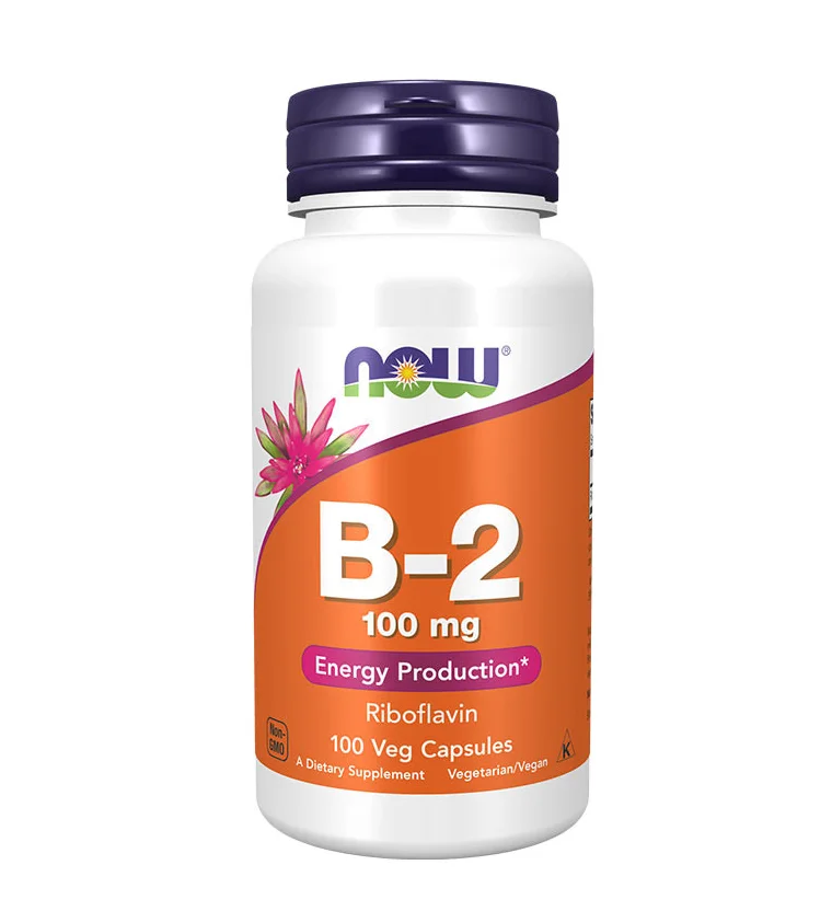 vitamina b2 100 mg riboflavina now foods capsule