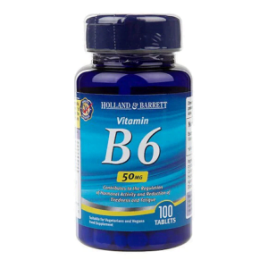 Vitamina B6 (Piridoxina), 50 mg, 100 tablete