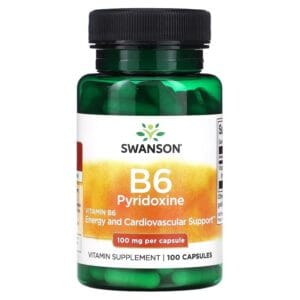 Vitamina B6 (Piridoxina), 100 mg, 100 capsule